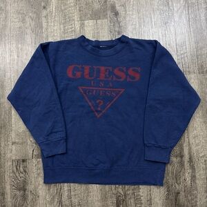 Vintage Blue Guess Jeans Crewneck Sweatshirt USA